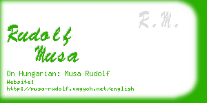 rudolf musa business card